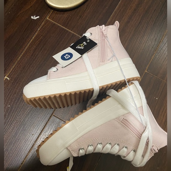 NEW Art Class Blush Blakely Hightop Sneakers Girls Tennis Shoes Size 13 - Picture 3 of 13